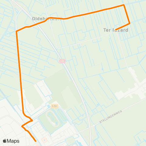 Qbuzz Ter Idzard - Wolvega Station map