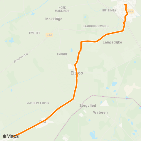 Qbuzz Oosterstreek - Oosterwolde Busstation map