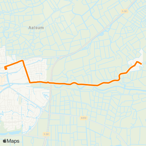 Qbuzz Eastrum - Dokkum Busstation map