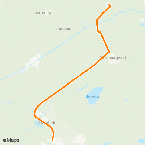 Qbuzz Raard - Oentsjerk Heemstrastate map