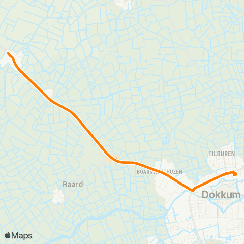 Qbuzz Brantgum - Dokkum Busstation map