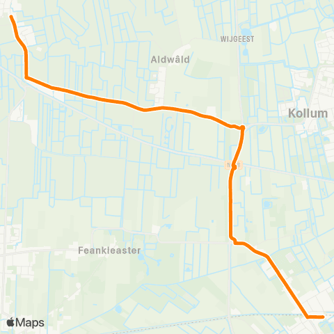 Qbuzz Westergeast - Buitenpost Station map