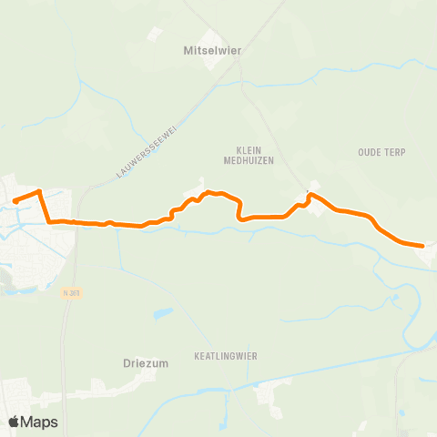Qbuzz Ingwierrum - Dokkum Busstation map