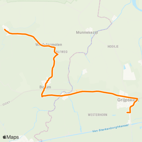 Qbuzz Kollumerpomp - Grijpskerk Station map