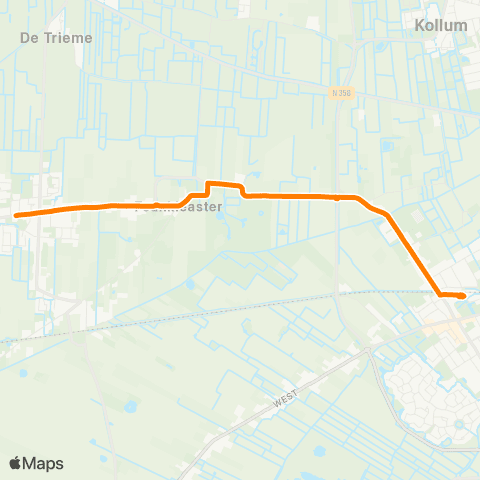 Qbuzz Kollumersweach - Buitenpost Station map