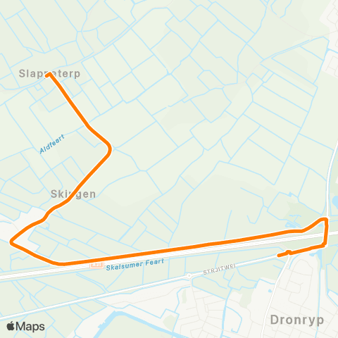 Qbuzz Slappeterp - Dronryp Hoek map