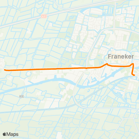Qbuzz Herbaijum - Franeker Station map