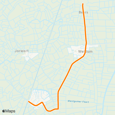 Qbuzz Jellum - Mantgum Station map