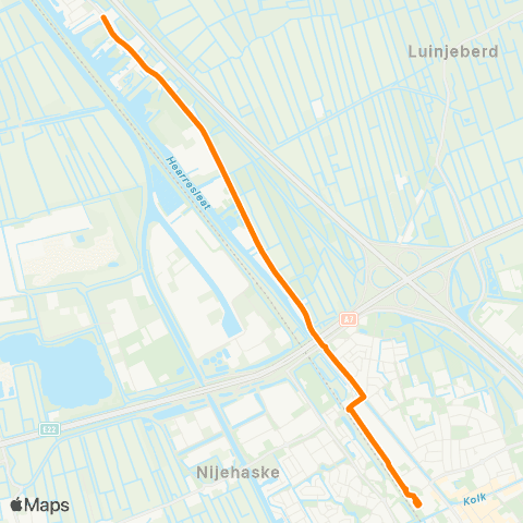 Qbuzz Haskerdijken - Heerenveen Busstation map