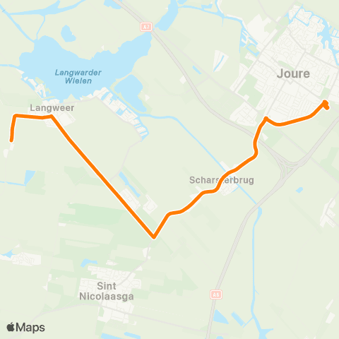 Qbuzz Dijken - Joure Busstation map