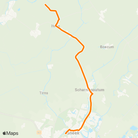 Qbuzz Hinnaard - Sneek Busstation map