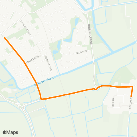 Qbuzz Britsum - Stiens Wythusterwei map