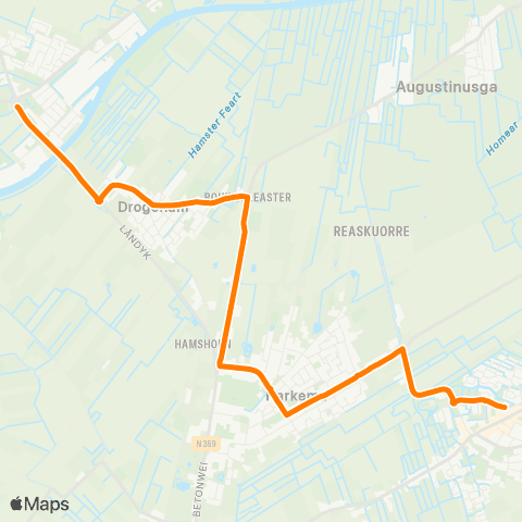 Qbuzz Pendel Surhuisterveen - Kootstermolen werkz N355 map