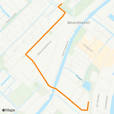 Qbuzz Pendelbus Moordrecht map