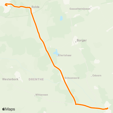 Qbuzz Emmen - Assen map