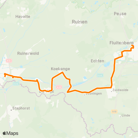 Qbuzz Hoogeveen - Meppel map