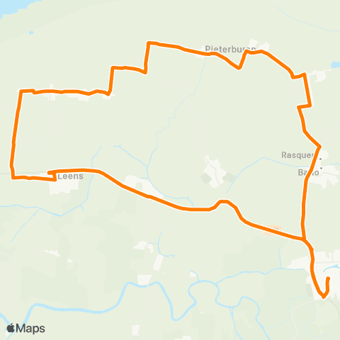 Qbuzz Winsum - Leens map