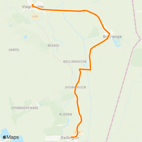 Qbuzz Emmen - Ter Apel - Winschoten map
