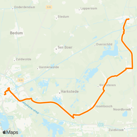 Qbuzz Appingedam - Groningen map