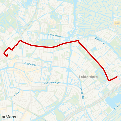 Qbuzz Leiderdorp - Leiden map