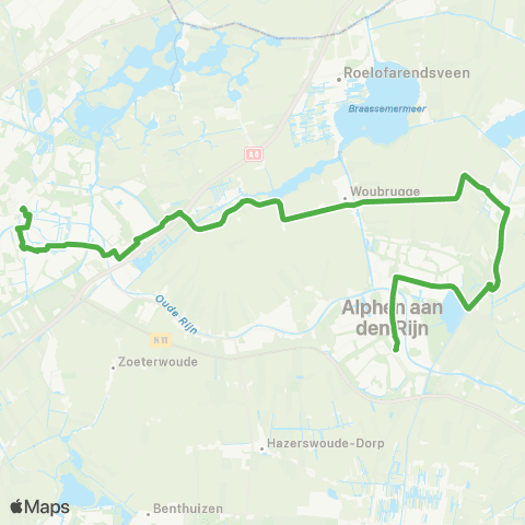 Qbuzz Alphen a / d Rijn - Leiden map