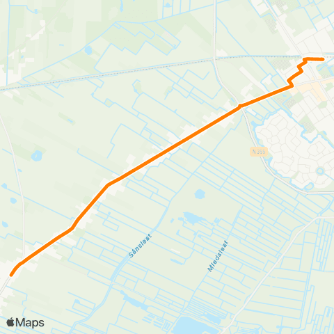 Qbuzz Twijzel - Buitenpost Station map