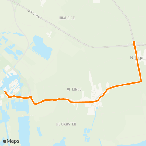 Qbuzz Earnewald - Nijega Rijksweg map