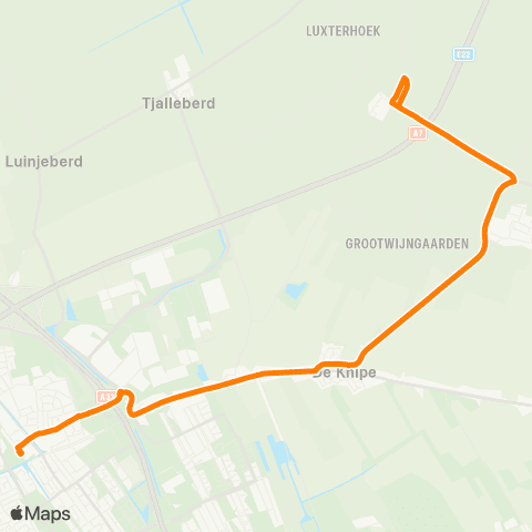 Qbuzz Luxwoude - Heerenveen Busstation map