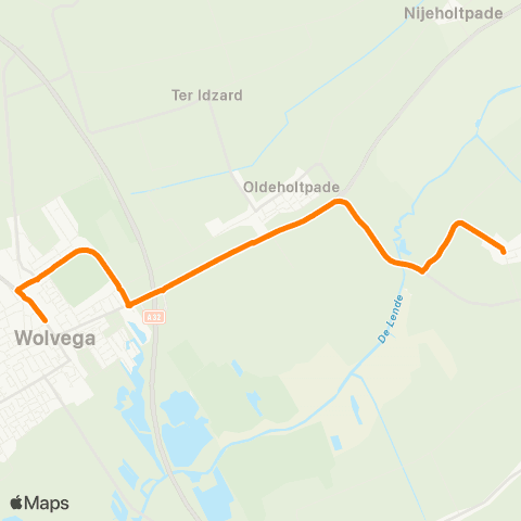 Qbuzz De Hoeve - Wolvega Station map