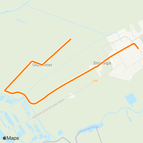 Qbuzz Nijelamer - Wolvega Station map