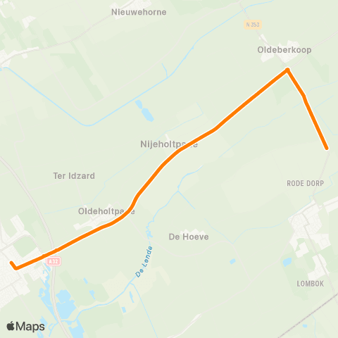 Qbuzz Zandhuizen - Wolvega Station map