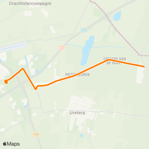 Qbuzz Frieschepalen - Drachten Transferium Oost map