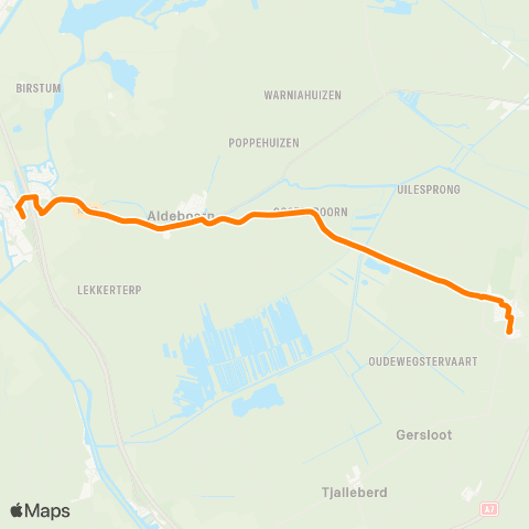 Qbuzz Tijnje - Akkrum Station map