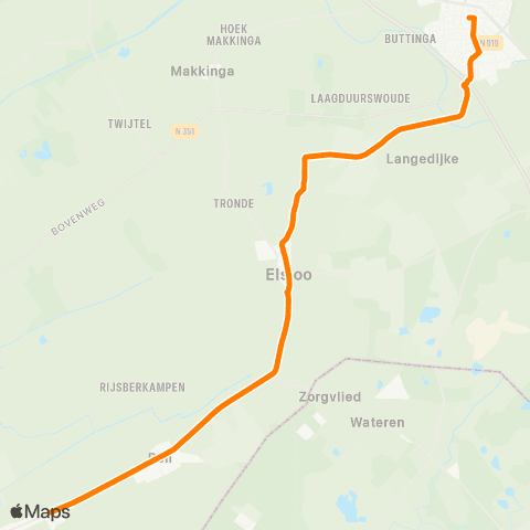 Qbuzz Oosterstreek - Oosterwolde Busstation map