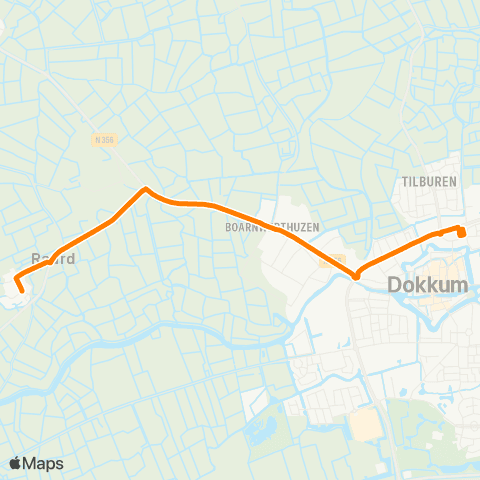Qbuzz Raard - Dokkum Busstation map