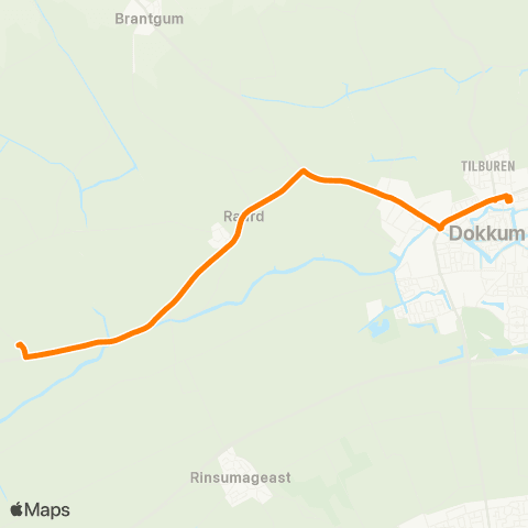 Qbuzz Jannum - Dokkum Busstation map