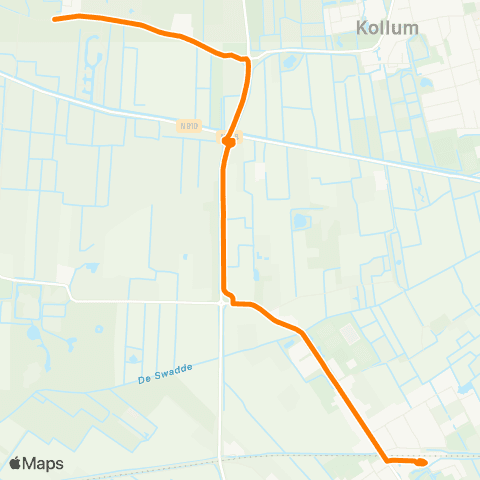 Qbuzz Aldwâld - Buitenpost Station map