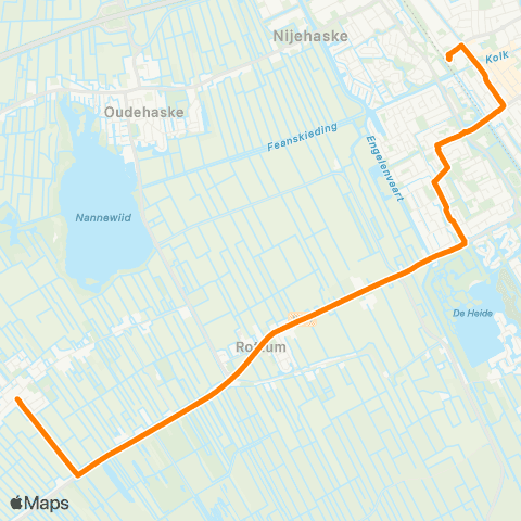 Qbuzz Sintjohannesga - Heerenveen Busstation map