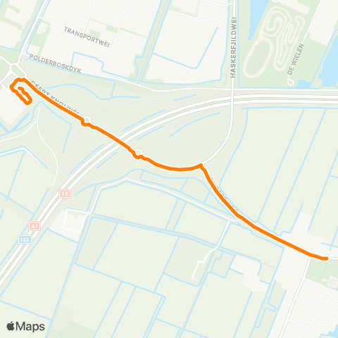 Qbuzz Haskerhorne - Joure Busstation map