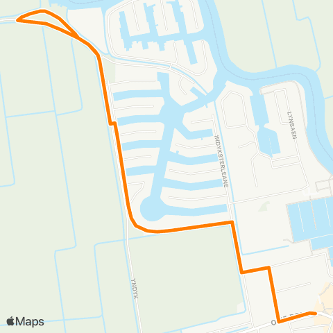Qbuzz Indijk - Woudsend Centrum map