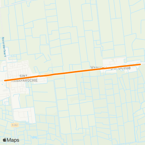 Qbuzz Vrouwenparochie - Sint-Annaparochie Van Harenstr. map