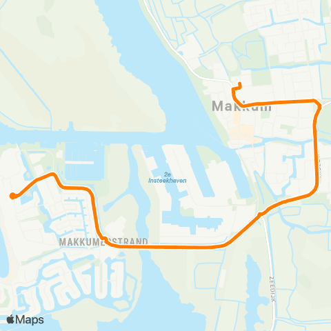 Qbuzz Holle Poarte - Makkum Sporthal map