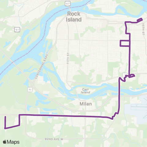 MetroLINK Purple map