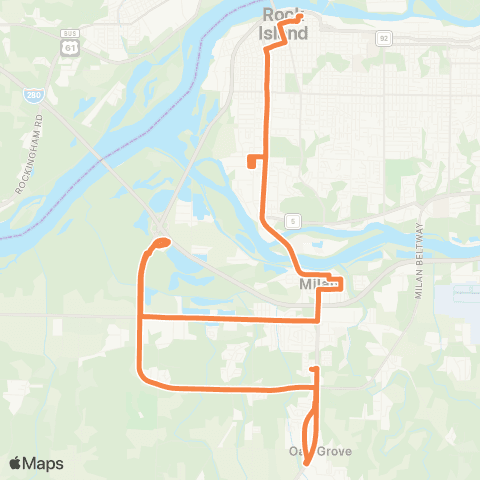 MetroLINK Orange map