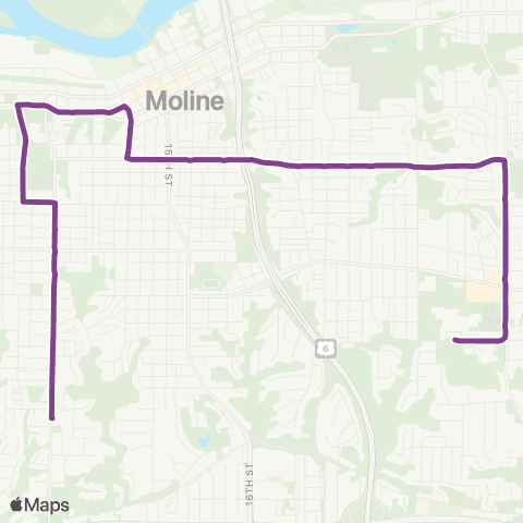 IL Schools Moline Schools map