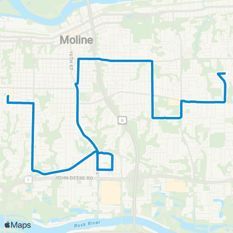 IL Schools Moline Schools map