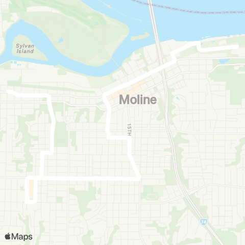 IL Schools Moline Schools map