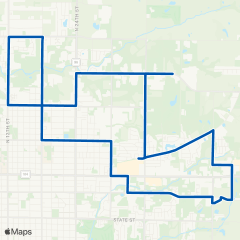 Quincy Transit Lines Blue map