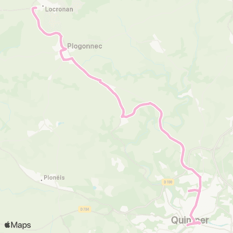 QUB Quimper Rue du Parc - Locronan Par Plogonnec map