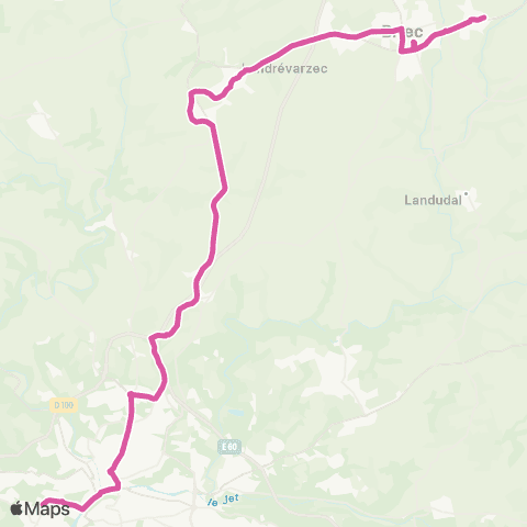QUB Edern - Briec - Landrévarzec - Quimper map
